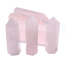 Wholesale natural crystal healing stone rose quartz point tower for home decor
